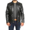 Men's Quilt Biker Style Leather Jacket