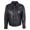 Men's Leather Biker Style Jacket Eddie Grey