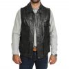 Mens Leather Traditional Waistcoat Petrelli Brown