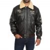Mens Brown Air Force Style Bomber Jacket