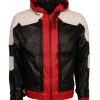 Over Watch Soldier 76 Inspired Biker Black Leather Motorcycle Jacket