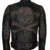 Classic Brando Boda Biker Double Zipper Black Motorcycle Leather Jacket
