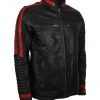 Frisco Men Black Quilted Asymmetrical Motorcycle Vintage Leather Jacket