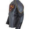 Batman Nightwing Dick Grayson Men Blue Black Faux Leather Jacket Cosplay Costume