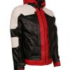 Steve MCQueen Grand Prix Le Man Striped Gulf Brown Leather Jacket biker jackets