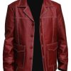 Elvis Presley Celebrity Red Vintage Leather Jacket for Mens