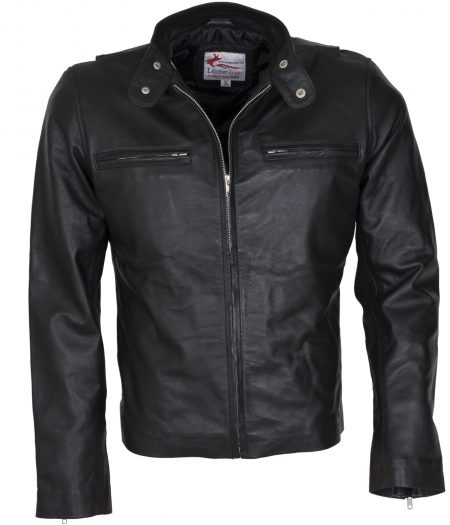 Bradley Cooper Black Biker Leather Jacket