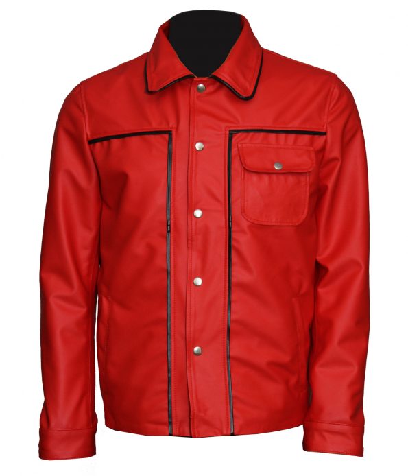 Elvis Presley Red Rockstar Leather Jacket