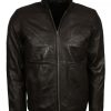 Men Black Designer Leather Biker Jacket