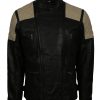 Men Classic Black Padded Motorcyle Leather Jacket
