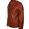 Men Vintage Brown Leather Coat