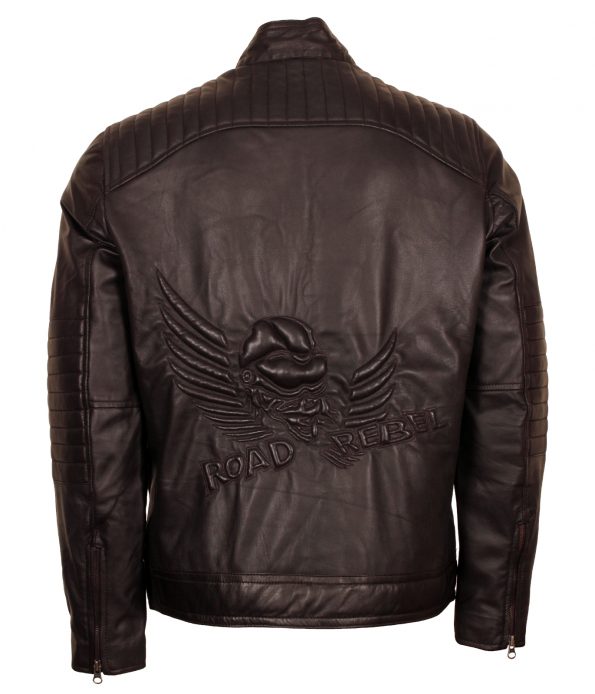 Road Rebel Designer Brown Leather Motorcyle Leather Jacket