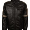Men Vintage Brown Leather Coat