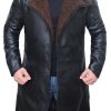 Edinburgh Brown Leather Bomber Hooded Jacket Men