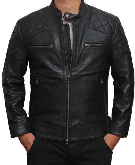 Black Leather David Beckham Jacket