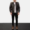 Francis B-3 Brown Leather Bomber Jacket